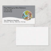 Modern Dog Walking Services Business Cards 名刺 (正面/裏面)