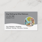 Modern Dog Walking Services Business Cards 名刺 (正面)