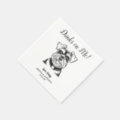 Modern Dog Wedding Cocktail Napkins  スタンダードカクテルナプキン (角)