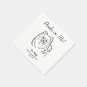 Modern Dog Wedding Cocktail Napkins スタンダードカクテルナプキン (角)