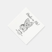 Modern Dog Wedding Cocktail Napkins  スタンダードカクテルナプキン (角)