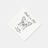 Modern Dog Wedding Cocktail Napkins  スタンダードカクテルナプキン (角)