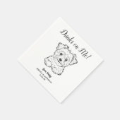 Modern Dog Wedding Cocktail Napkins  スタンダードカクテルナプキン (角)