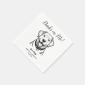 Modern Dog Wedding Cocktail Napkins  スタンダードカクテルナプキン (角)
