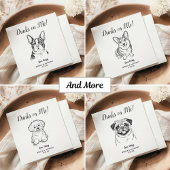 Modern Dog Wedding Cocktail Napkins  スタンダードカクテルナプキン