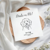 Modern Dog Wedding Cocktail Napkins  スタンダードカクテルナプキン