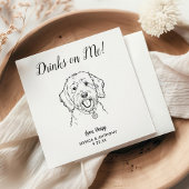 Modern Dog Wedding Cocktail Napkins  スタンダードカクテルナプキン