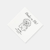 Modern Dog Wedding Cocktail Napkins  スタンダードカクテルナプキン (角)