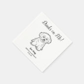 Modern Dog Wedding Cocktail Napkins  スタンダードカクテルナプキン (角)