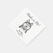 Modern Dog Wedding Cocktail Napkins  スタンダードカクテルナプキン (角)