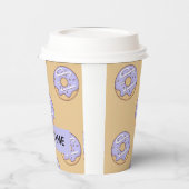 Modern Donuts Pattern With Name 紙コップ (左)