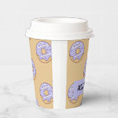 Modern Donuts Pattern With Name 紙コップ (右)