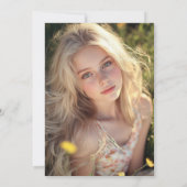 Modern Doodle Hand Drawn Bow Graduation  招待状 (裏面)