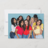 Modern Doodle Wine Photo Thank You Bridal Shower サンキューカード (裏面)