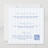 Modern Doodles And Stripes Lemon Bridal Shower 招待状 (裏面)