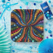 Modern Dot Art Collection ペーパープレート (パーティー)