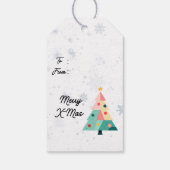 Modern Dots Christmas Tree Gift Tag ギフトタグ (裏面)