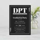 Modern DPT Doctor of Physical Therapy Graduation 招待状 (スタンド正面)