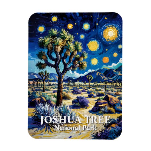 Modern Dreamlike Joshua Tree Mojave Desert Hiking マグネット (縦)