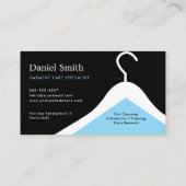 Modern Dry Cleaning Laundry Hanger Black & Blue 名刺 (裏面)