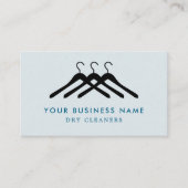 Modern Dry Cleaning Laundry Hanger Blue & White 名刺 (正面)