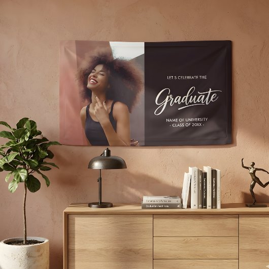 Modern Dual-Sided Photo Graduation Party 横断幕