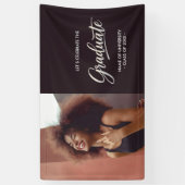 Modern Dual-Sided Photo Graduation Party 横断幕 (縦)