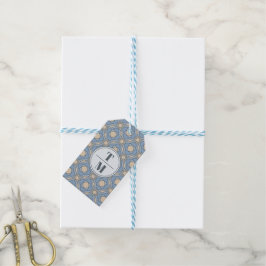 Modern Dusty Blue Art Deco Wedding Gift Tags ギフトタグ