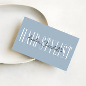 Modern Dusty blue Hair Stylist Professional 名刺