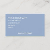 Modern Dusty Blue Minimalistic  名刺 (裏面)