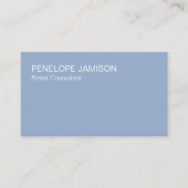 Modern Dusty Blue Minimalistic  名刺 (正面)