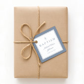 Modern Dusty Blue Thank You Baptism フェイバータグ