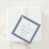 Modern Dusty Blue Thank You Boy First Communion フェイバータグ (インサイチュ)