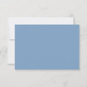 Modern Dusty Blue Typography Wedding RSVP Cards (裏面)