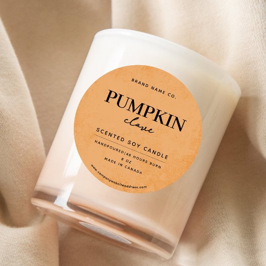 Modern Dusty Orange Rustic ラウンドシール