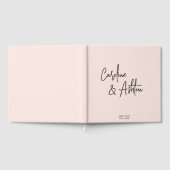 Modern | dusty pink | bold names  guest book ゲストブック (全面)