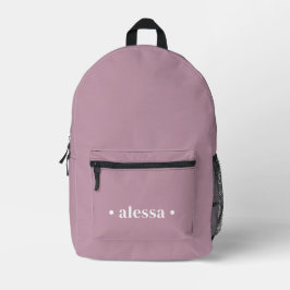 Modern Dusty Pink Personalized Girl Backpack プリントバックパック