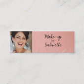 Modern Dusty Rose Botanical Photo Script QR Code コーリングカード (正面)