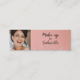 Modern Dusty Rose Botanical Photo Script QR Code コーリングカード