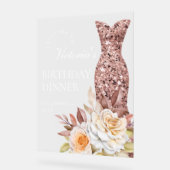 Modern Dusty Rose Fabulous 40th Birthday Women アクリルサイン (傾斜)