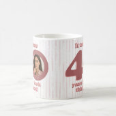 Modern Dusty Rose Fabulous 40th Birthday Women コーヒーマグカップ (中央)