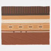 Modern Earth Tone – Minimalist Cozy Home Décor フリースブランケット (正面(横))