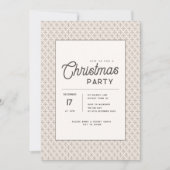 Modern Earth Tone Scandinavian Snowflake Christmas 招待状 (正面)