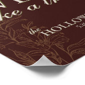 Modern Earth Tone Treat Wedding Table Sign ポスター (角)