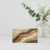 Modern Earth Tones Real Estate Agent Business Card 名刺 (スタンド正面)