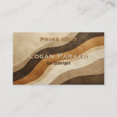 Modern Earth Tones Real Estate Agent Business Card 名刺 (正面)