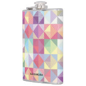 Modern Earthtone Geometric Pattern With Name フラスク (左)