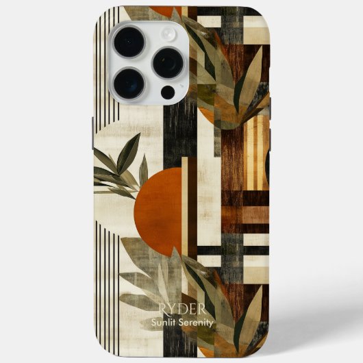 Modern Earthy Botanical - Abstract Minimalist Case-Mate iPhoneケース (裏面)