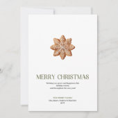 Modern Earthy Christmas Cookie Holiday Card シーズンカード (正面)