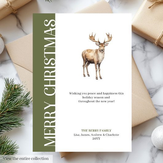 Modern Earthy Colors Minimalist Holiday Greeting シーズンカード